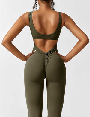 Sienna | Rugloze Flare-Jumpsuit