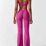 Sienna | Rugloze Flare-Jumpsuit
