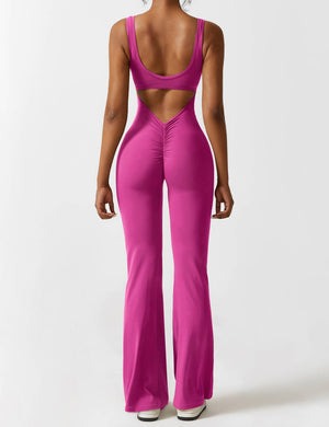 Sienna | Rugloze Flare-Jumpsuit