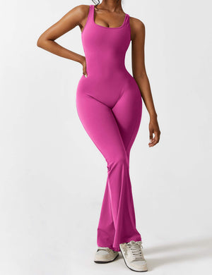 Sienna | Rugloze Flare-Jumpsuit