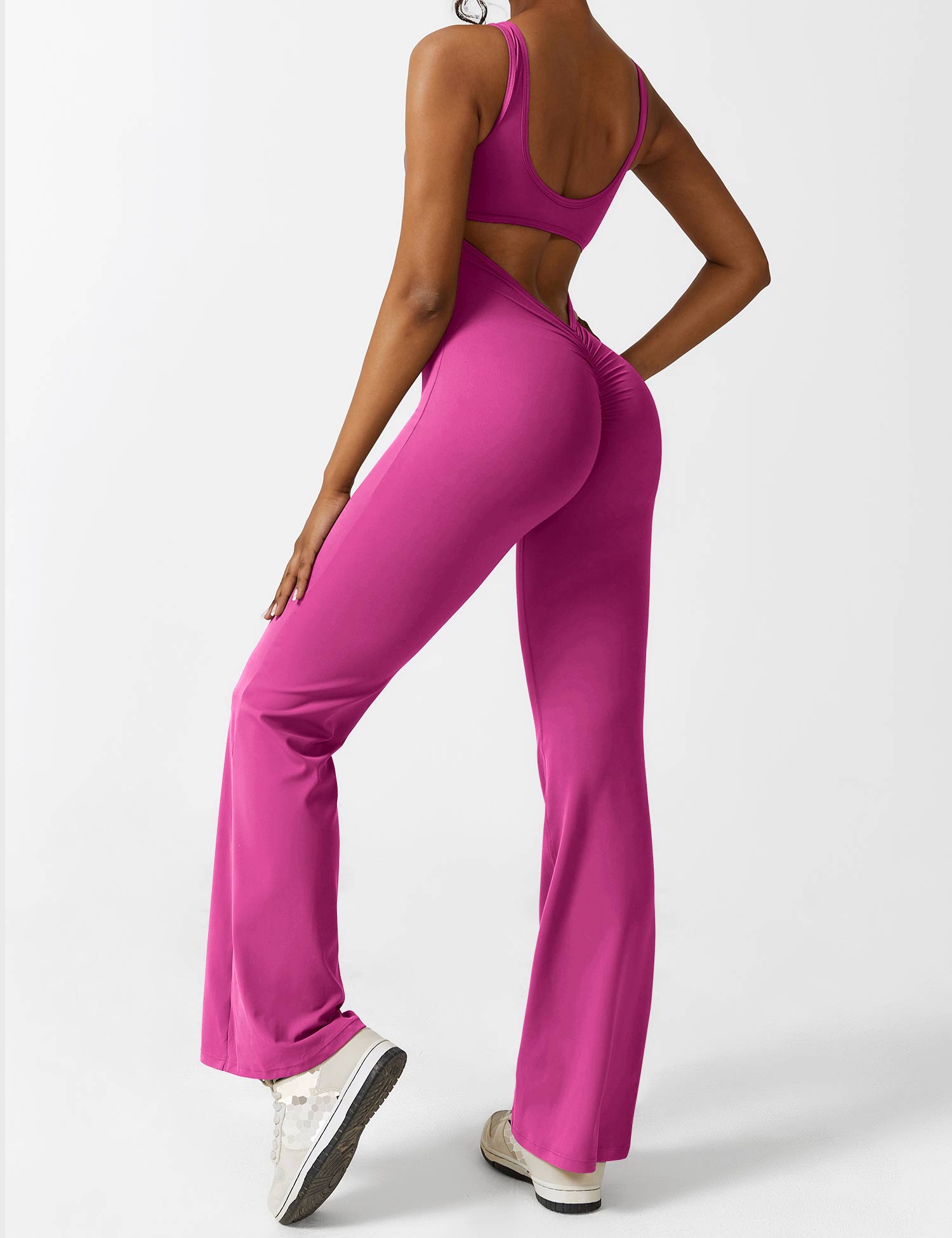 Sienna | Rugloze Flare-Jumpsuit