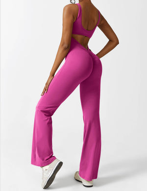 Sienna | Rugloze Flare-Jumpsuit