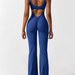 Sienna | Rugloze Flare-Jumpsuit