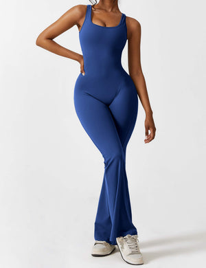 Sienna | Rugloze Flare-Jumpsuit