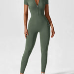 Wanda | Lange Mouwen Jumpsuit - Staande Kraag Rits