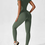 Wanda | Lange Mouwen Jumpsuit - Staande Kraag Rits
