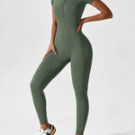 Wanda | Lange Mouwen Jumpsuit - Staande Kraag Rits