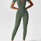 Wanda | Lange Mouwen Jumpsuit - Staande Kraag Rits