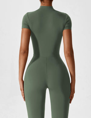 Wanda | Lange Mouwen Jumpsuit - Staande Kraag Rits