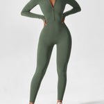 Wanda | Lange Mouwen Jumpsuit - Staande Kraag Rits
