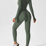 Wanda | Lange Mouwen Jumpsuit - Staande Kraag Rits