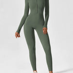 Wanda | Lange Mouwen Jumpsuit - Staande Kraag Rits