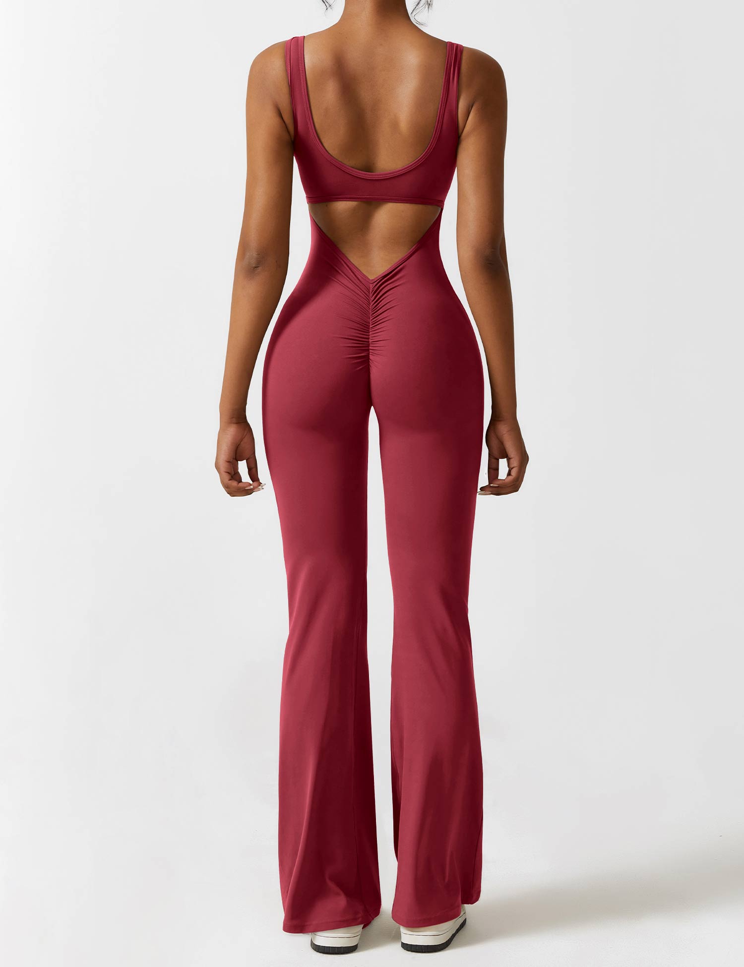 Sienna | Rugloze Flare-Jumpsuit