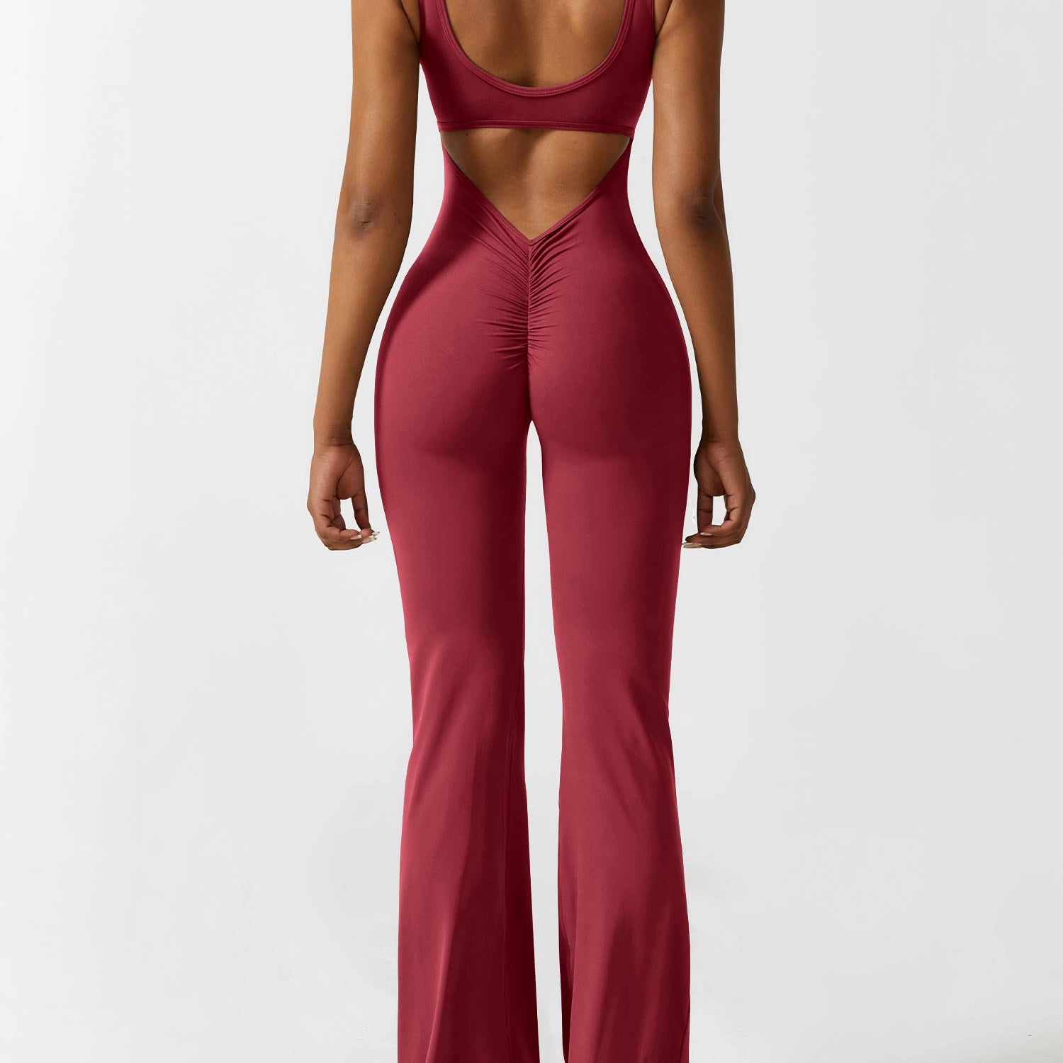 Sienna | Rugloze Flare-Jumpsuit