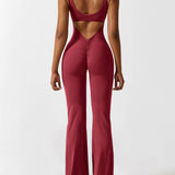 Sienna | Rugloze Flare-Jumpsuit