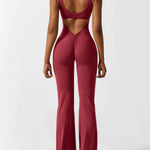 Sienna | Rugloze Flare-Jumpsuit