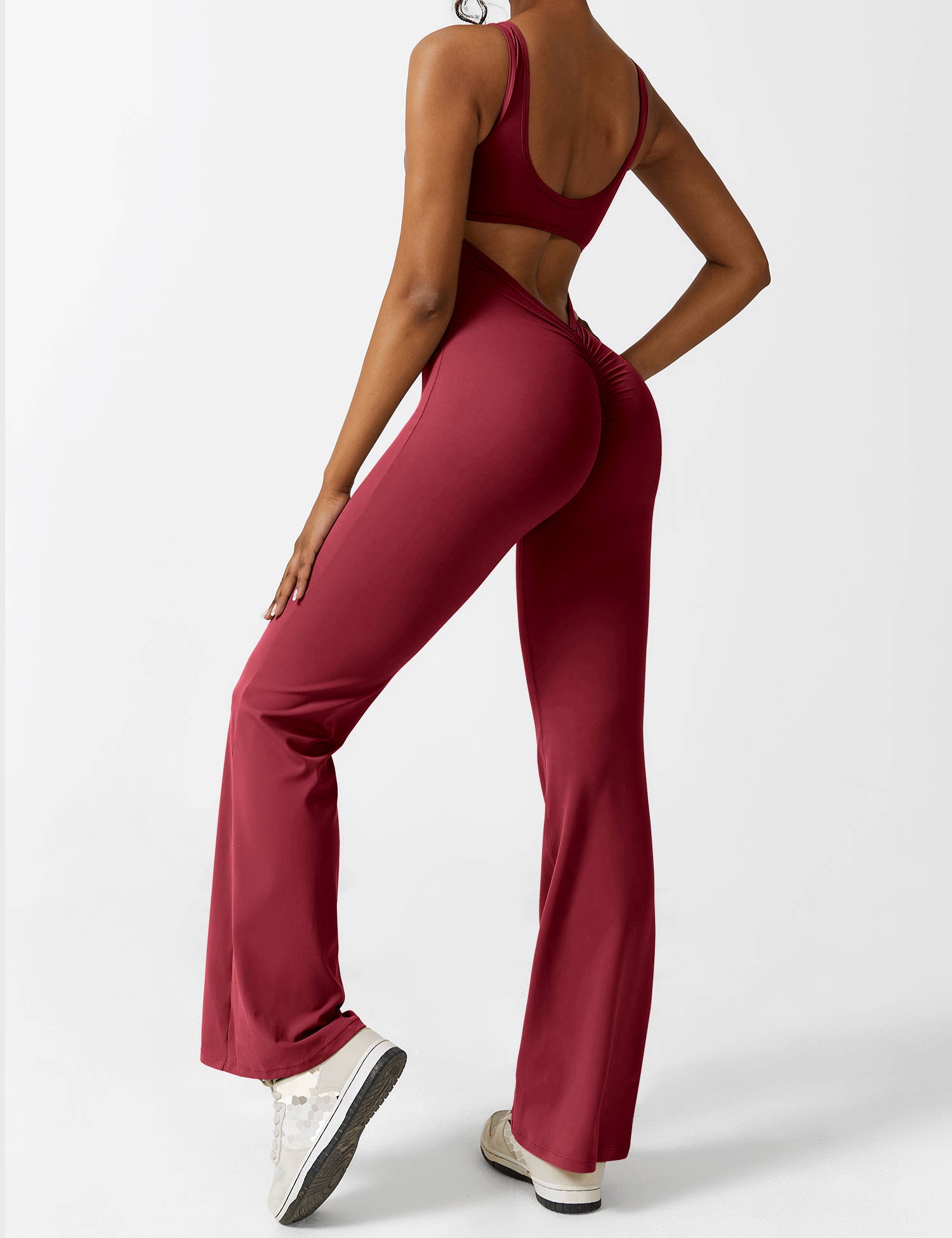 Sienna | Rugloze Flare-Jumpsuit