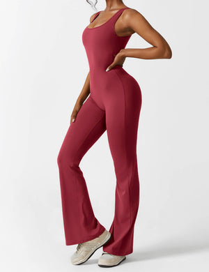Sienna | Rugloze Flare-Jumpsuit