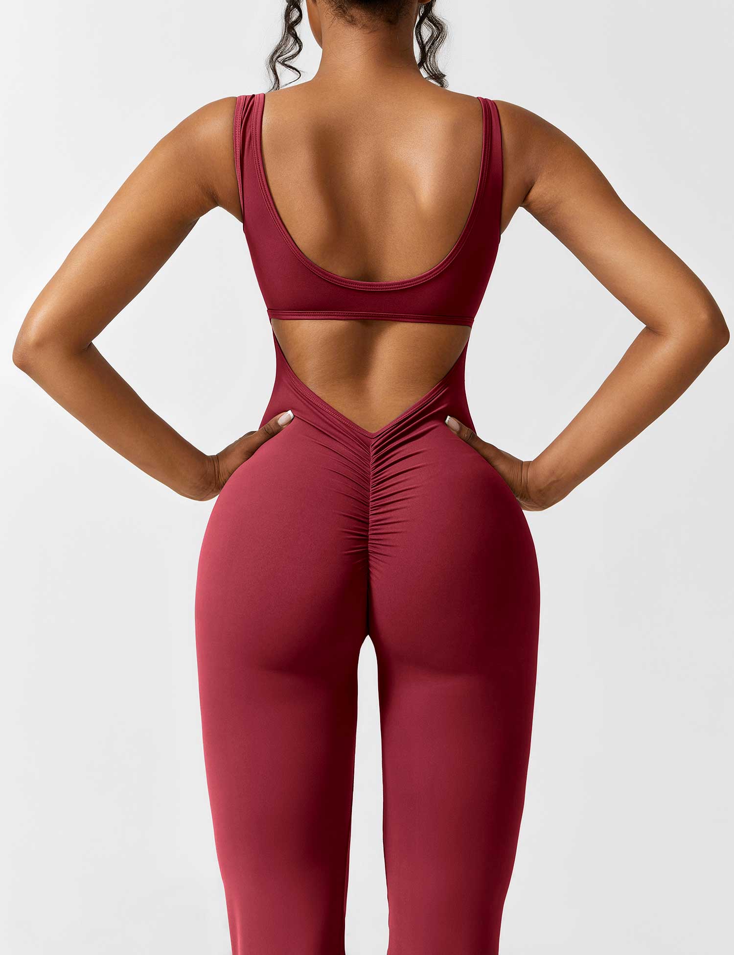 Sienna | Rugloze Flare-Jumpsuit