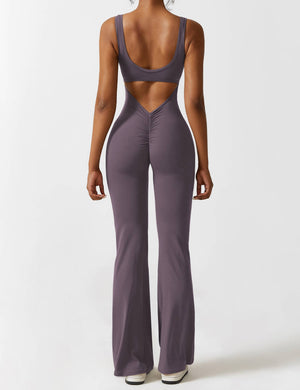 Sienna | Rugloze Flare-Jumpsuit