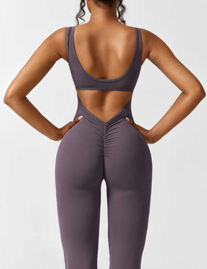 Sienna | Rugloze Flare-Jumpsuit