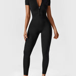 Wanda | Lange Mouwen Jumpsuit - Staande Kraag Rits