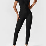 Wanda | Lange Mouwen Jumpsuit - Staande Kraag Rits