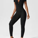 Wanda | Lange Mouwen Jumpsuit - Staande Kraag Rits