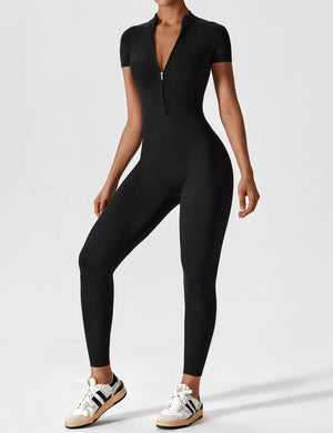 Wanda | Lange Mouwen Jumpsuit - Staande Kraag Rits