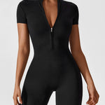 Wanda | Lange Mouwen Jumpsuit - Staande Kraag Rits