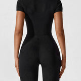 Wanda | Lange Mouwen Jumpsuit - Staande Kraag Rits