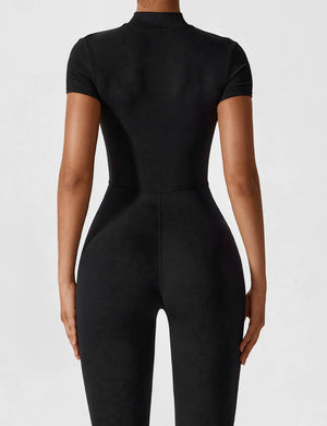 Wanda | Lange Mouwen Jumpsuit - Staande Kraag Rits