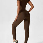 Wanda | Lange Mouwen Jumpsuit - Staande Kraag Rits