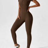 Wanda | Lange Mouwen Jumpsuit - Staande Kraag Rits