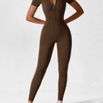 Wanda | Lange Mouwen Jumpsuit - Staande Kraag Rits