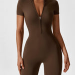 Wanda | Lange Mouwen Jumpsuit - Staande Kraag Rits