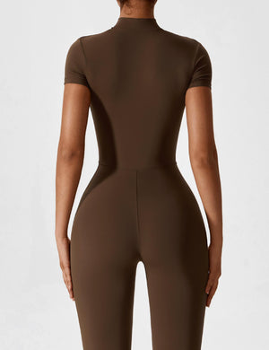 Wanda | Lange Mouwen Jumpsuit - Staande Kraag Rits