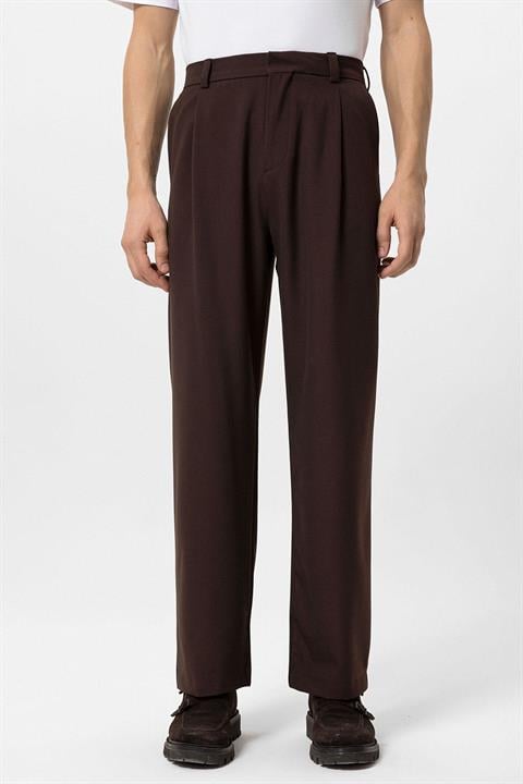 Yannick | Hoge Taille Heren-Baggy Broek - Bruin