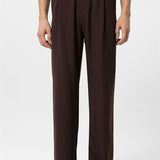 Yannick | Hoge Taille Heren-Baggy Broek - Bruin