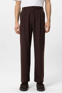 Yannick | Hoge Taille Heren-Baggy Broek - Bruin