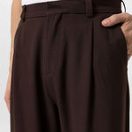 Yannick | Hoge Taille Heren-Baggy Broek - Bruin