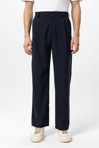 Zeno | Hoge Taille Herenbroek Marineblauw