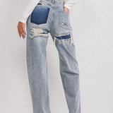 Vintage Ripped Jeans High Waist