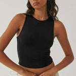 Nadja | Passend mouwloos Crop-Top