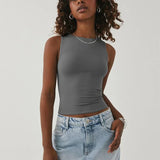 Nadja | Passend mouwloos Crop-Top