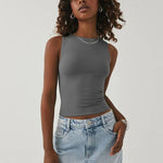 Nadja | Passend mouwloos Crop-Top
