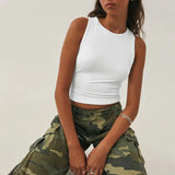 Nadja | Passend mouwloos Crop-Top